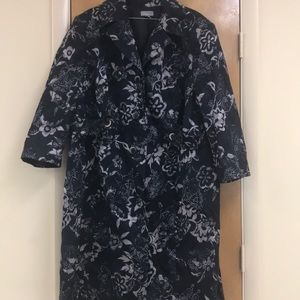 A Black and Tan winter coat.